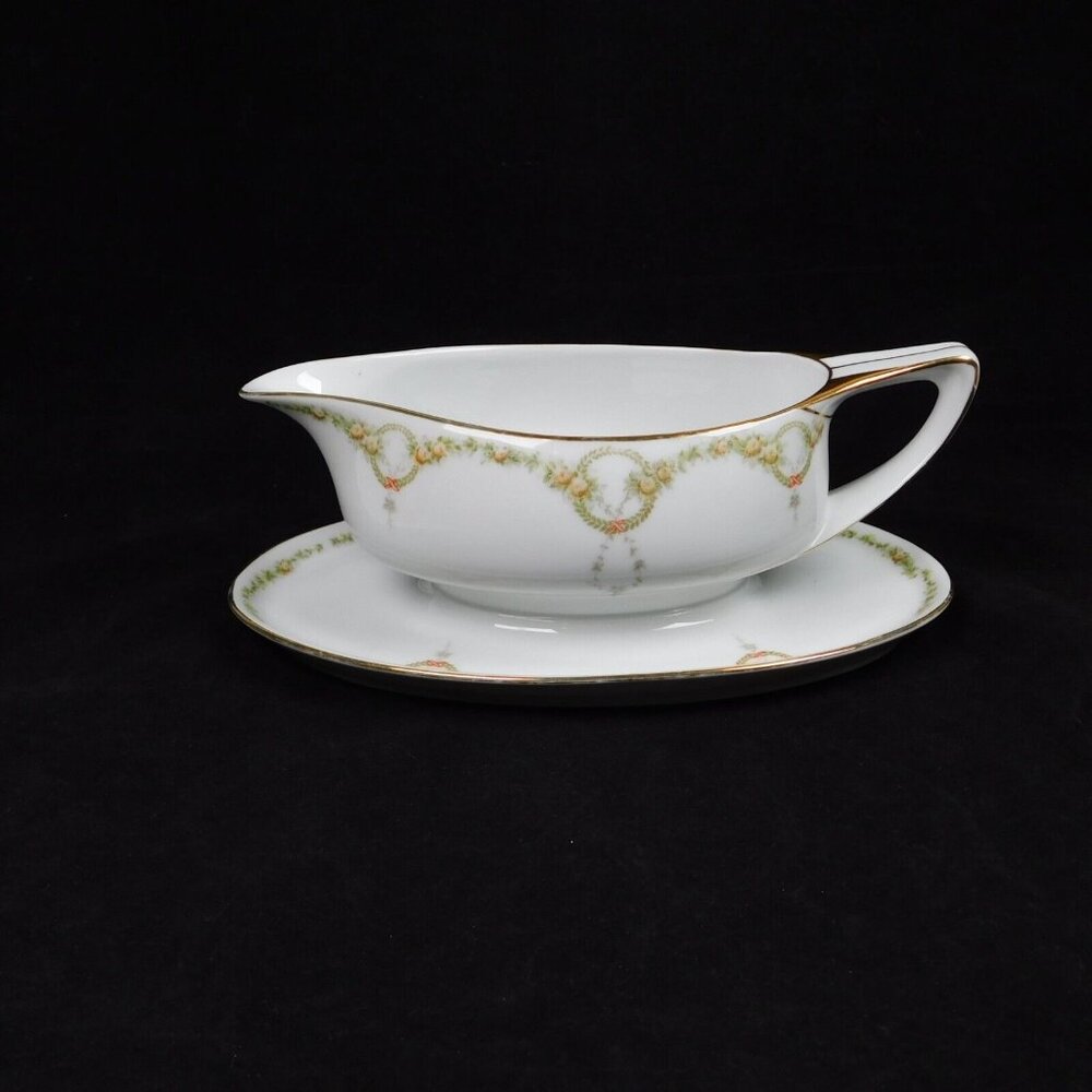 Rosenthal Briar Rose Gravy Boat with Underplate 9 1/8" Fine China Vintage Roses